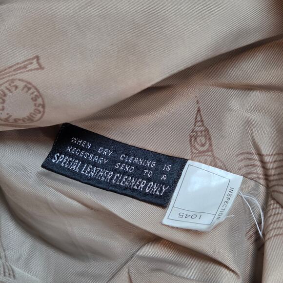 Vintage 1980s Adventure Bound Originals Brown Leather Bomber Jacket XL - Picture 5 of 15